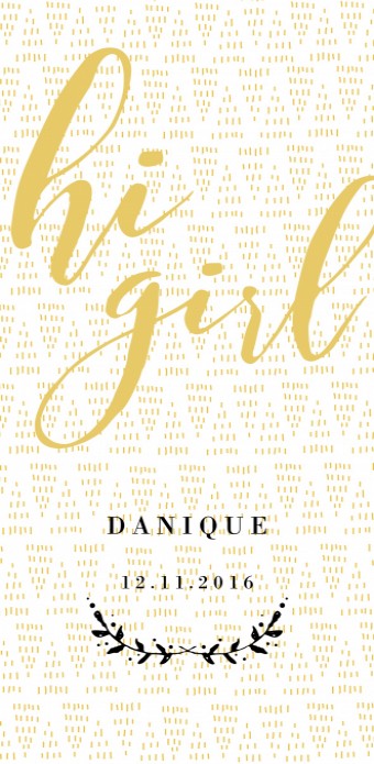 Hip geboortekaartje - Tara - DIY