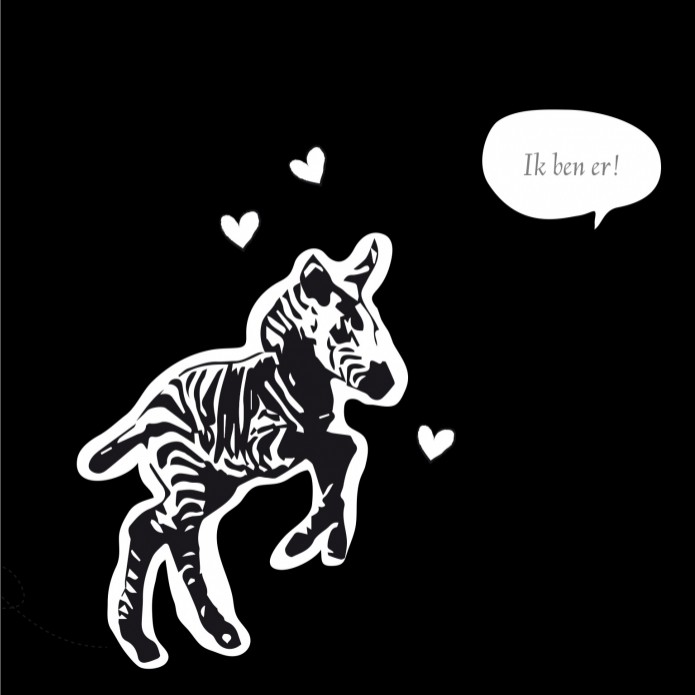 Hip geboortekaartje - Zebra
