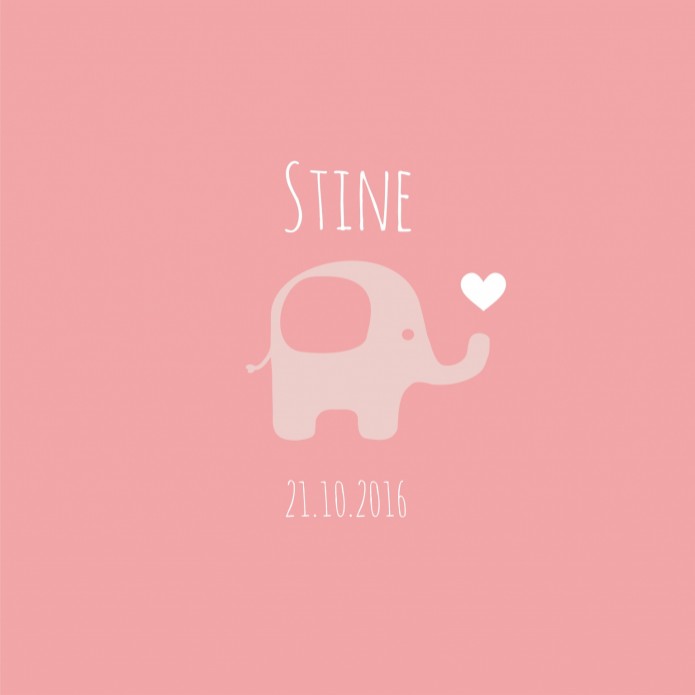 Strak geboortekaartje - Stine
