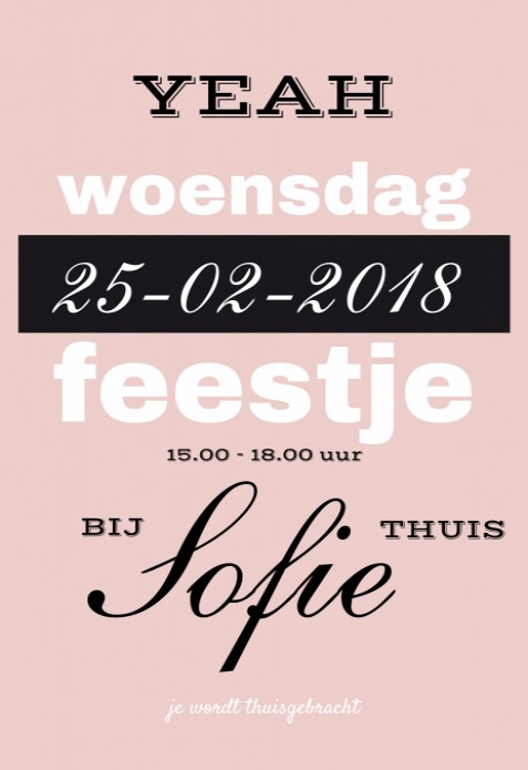 Uitnodiging kinderfeestje - meisje stoer