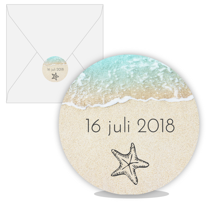Sluitsticker beach bruiloft
