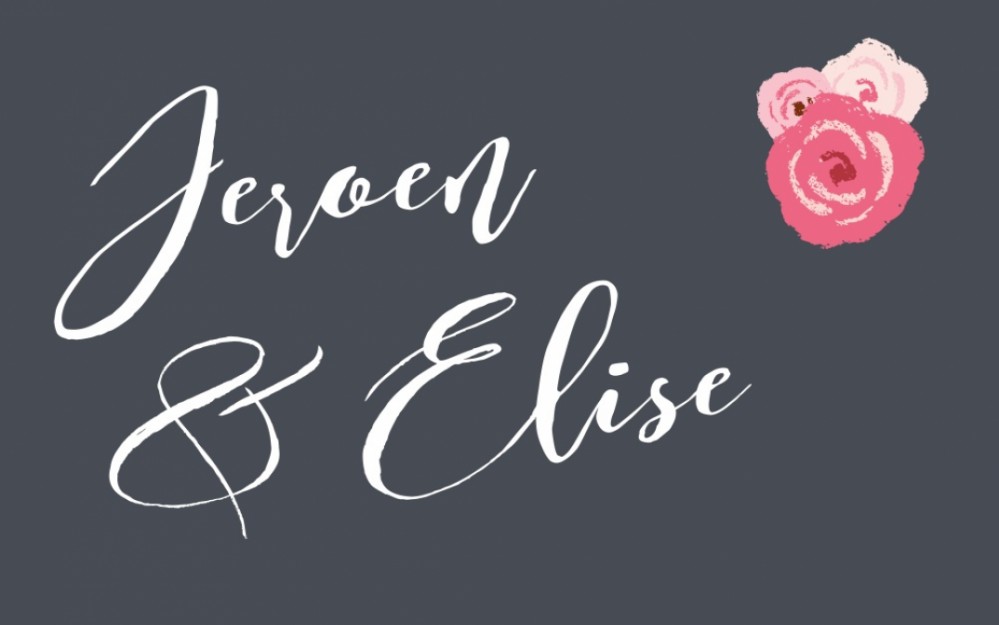 Bedankkaart Flowers grey