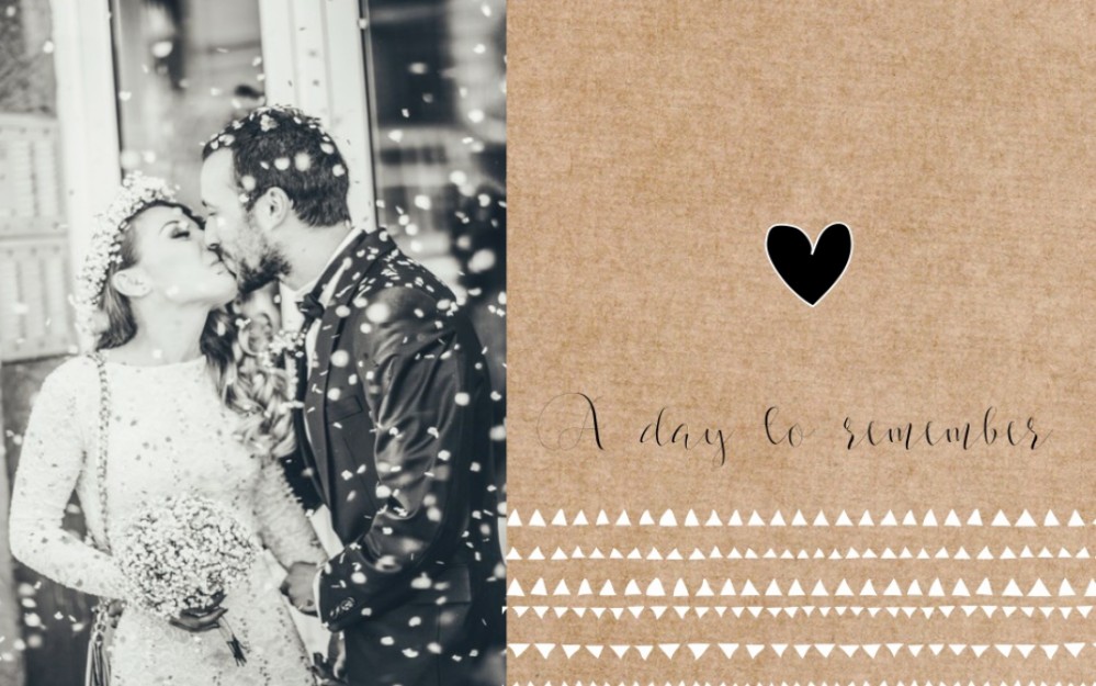 Bedankkaart zwart wit