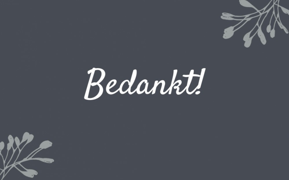 Bedankkaart Zwart Wit - Twig