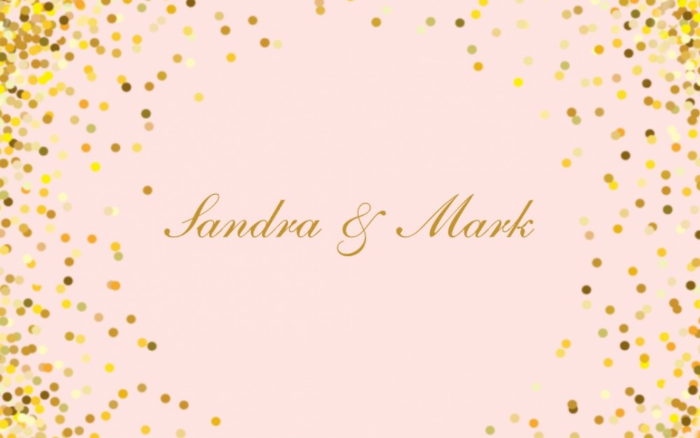 Bedankkaartje - Gouden glitter