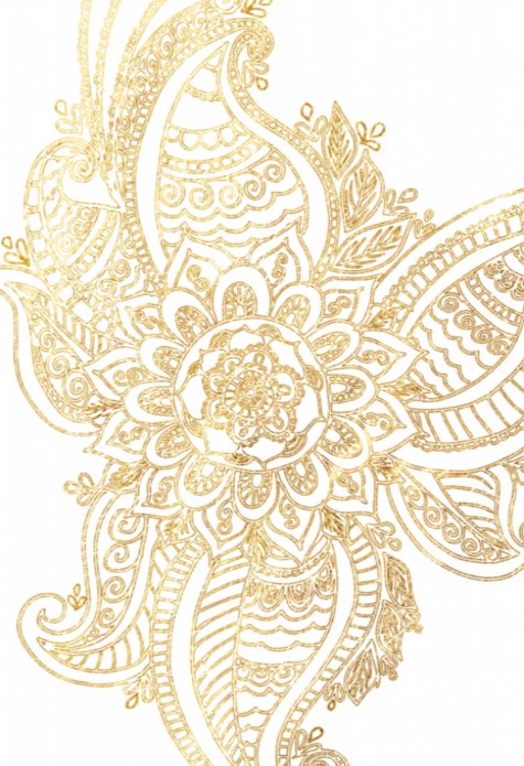 Bijkaart L pocketfold Goud