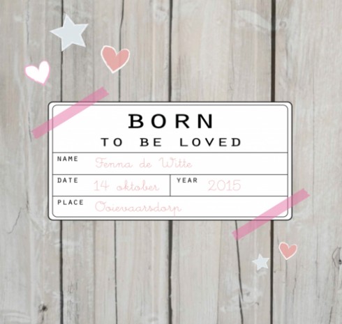 Canvas geboorte Fenna 40x40