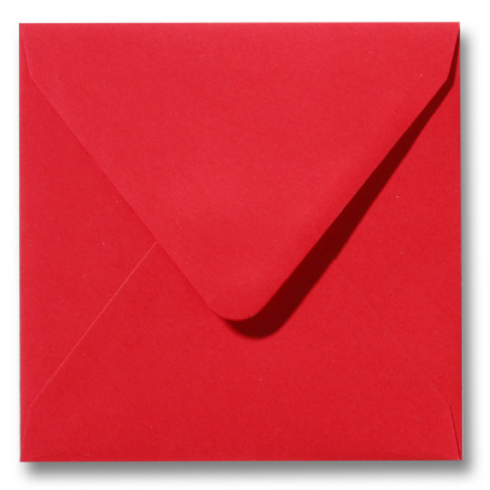Envelop 14x14 koraalrood -  op bestelling