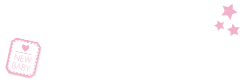 Vel 16 adresetiketten - New Baby pink