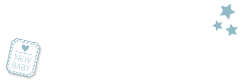 Vel 16 adresetiketten - New Baby blue