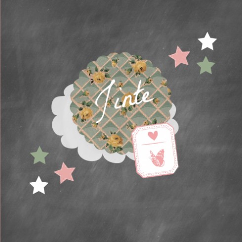 Geboortekaartje krijtbord - Jinte