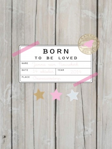 Geboorteposter Hout Janna