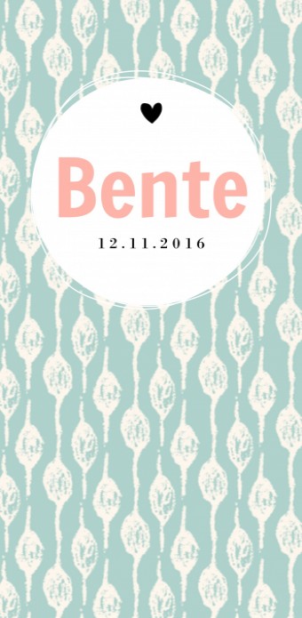 Hip geboortekaartje - Bente - DIY