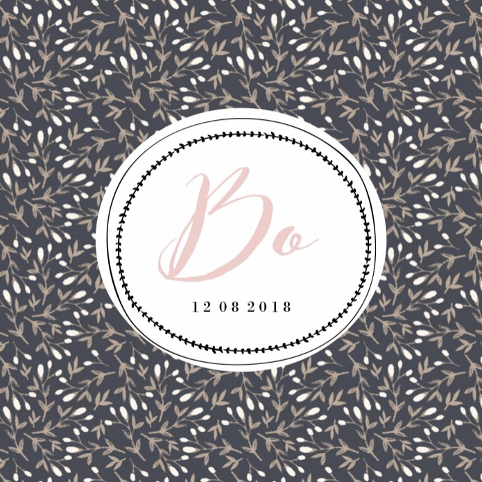 Hip geboortekaartje - Bo - DIY