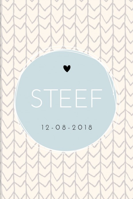 Hip geboortekaartje - Steef - DIY