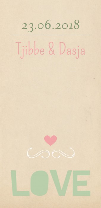 Hippe trouwkaarten - Typo