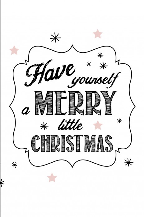 Kerstkaart black and white 1