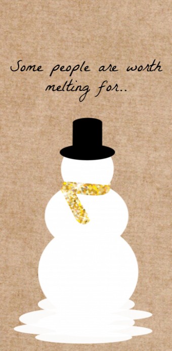 Kerstkaart - Snowman