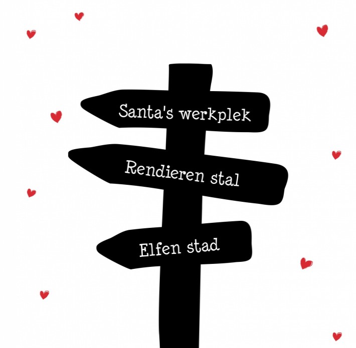 Kerstkaart - Wegwijzer
