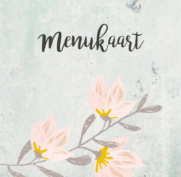Menukaart - Bloemen