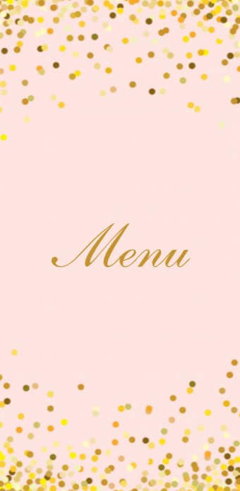Menukaart - Gouden glitters