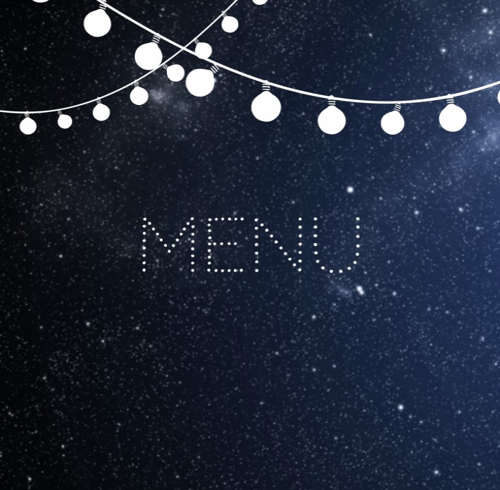 Menukaart - Sterrenhemel