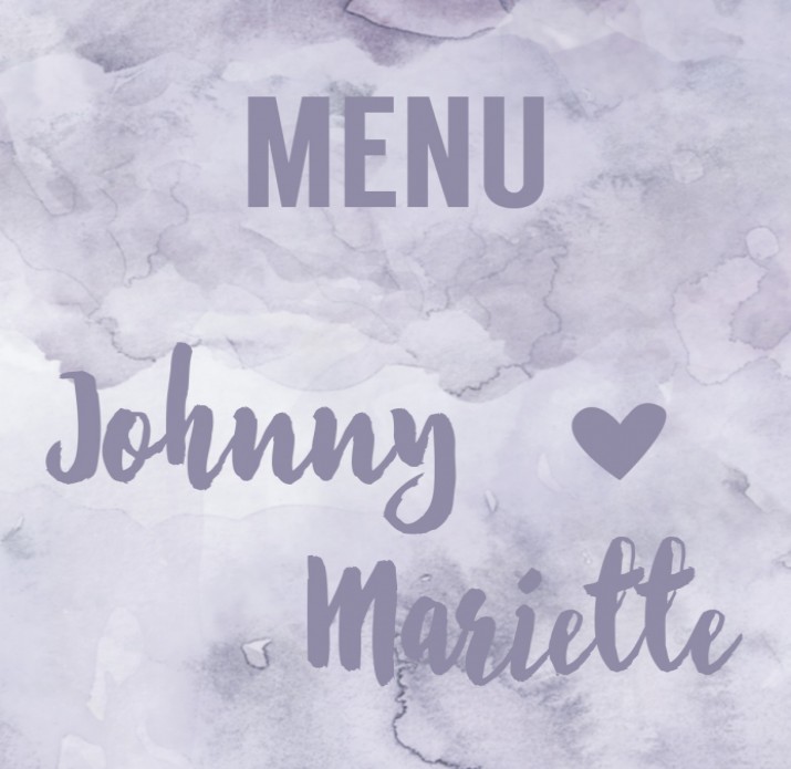 Menukaart Watercolor Cloud