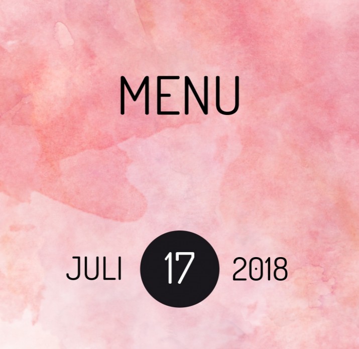 Menukaart Watercolor Love