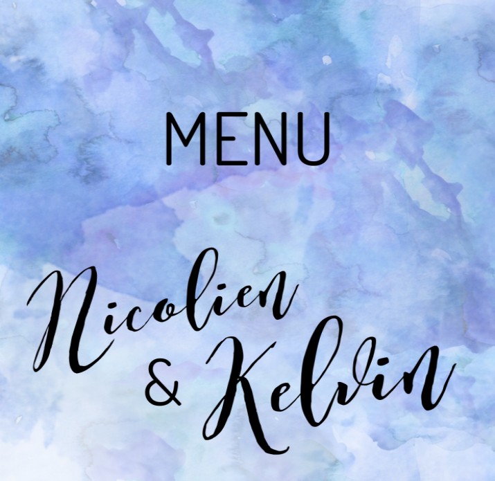 Menukaart Watercolor Sea