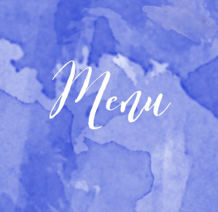 Menukaart Watercolor Sky