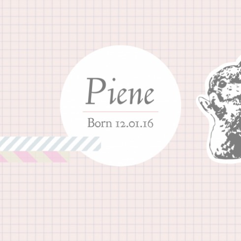 Hip geboortekaartje - Piene