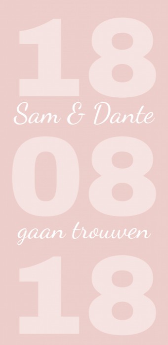 Moderne trouwkaart - typografie