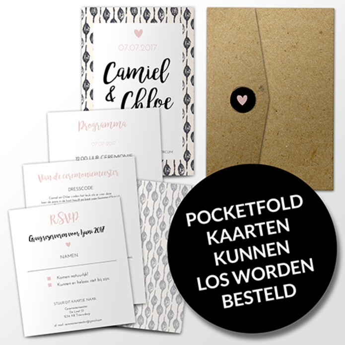 Pocketfold Trouwkaart Stoer