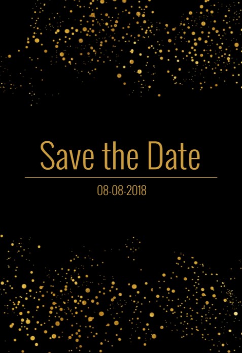 Save the date kaart - Goudlook Sterrenhemel