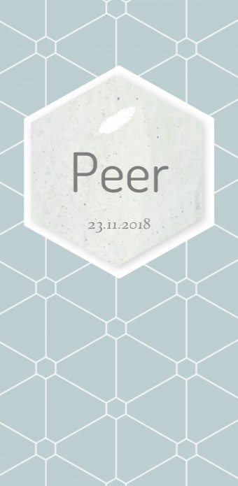 Scandinavisch geboortekaartje - Peer