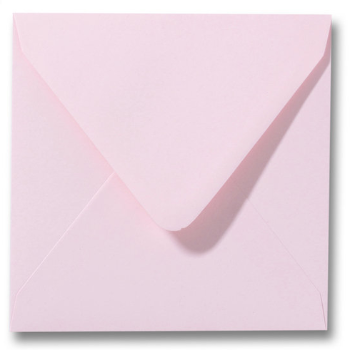 Envelop 14x14  lichtroze - op bestelling