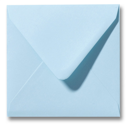 Envelop 14x14  laguneblauw - op bestelling