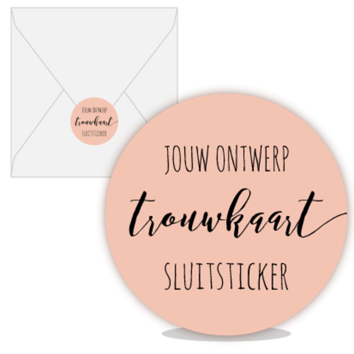 Sluitsticker trouwkaart zelf maken