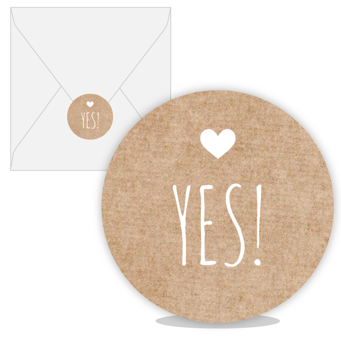 Sluitsticker Trouwen festival kraft