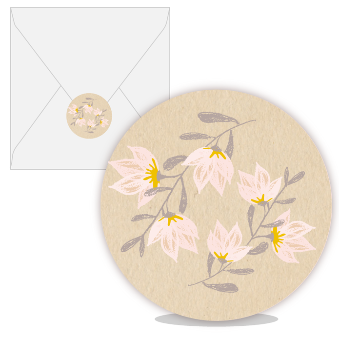 Sluitsticker Trouwen  Flower pastel