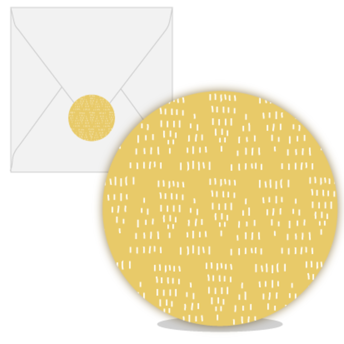 Sluitsticker geel patroon