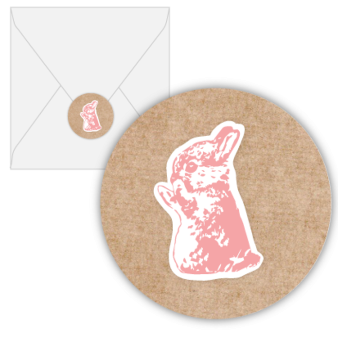 Sluitsticker konijn kraft