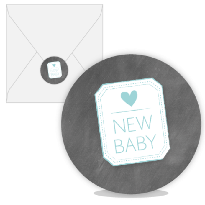 Sluitsticker new baby boy