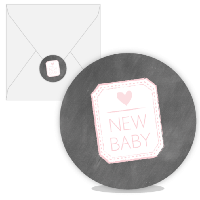 Sluitsticker new baby girl