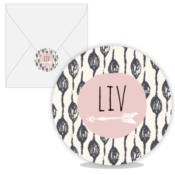 Sluitsticker patroon en pijl