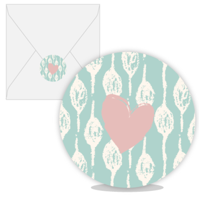 Sluitsticker patroon met hart