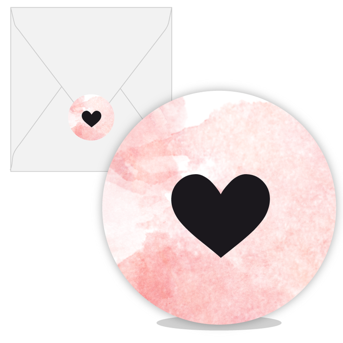 Sluitsticker Watercolor love