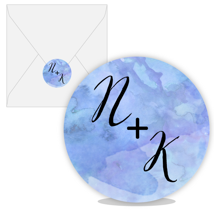 Sluitsticker Watercolor sea