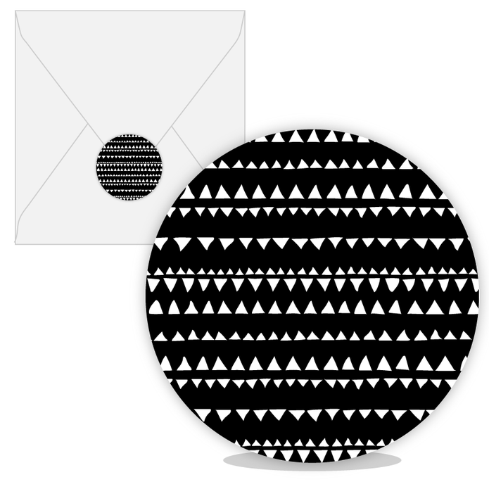 Sluitsticker zwart wit