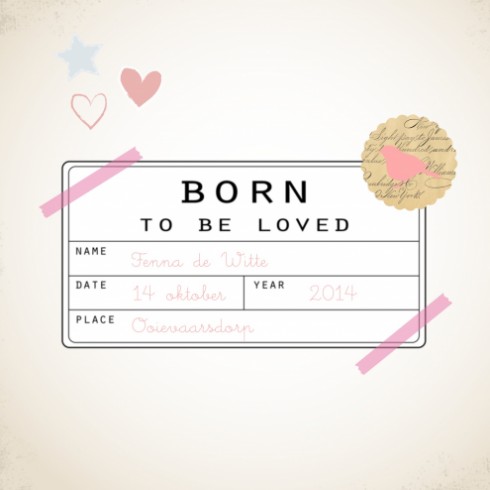 Stoer geboortekaartje Fenna